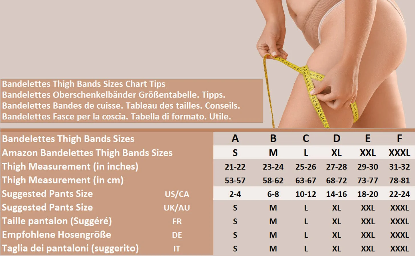 Dolce Thigh Bands by Bandelettes® | Beige - Image 7