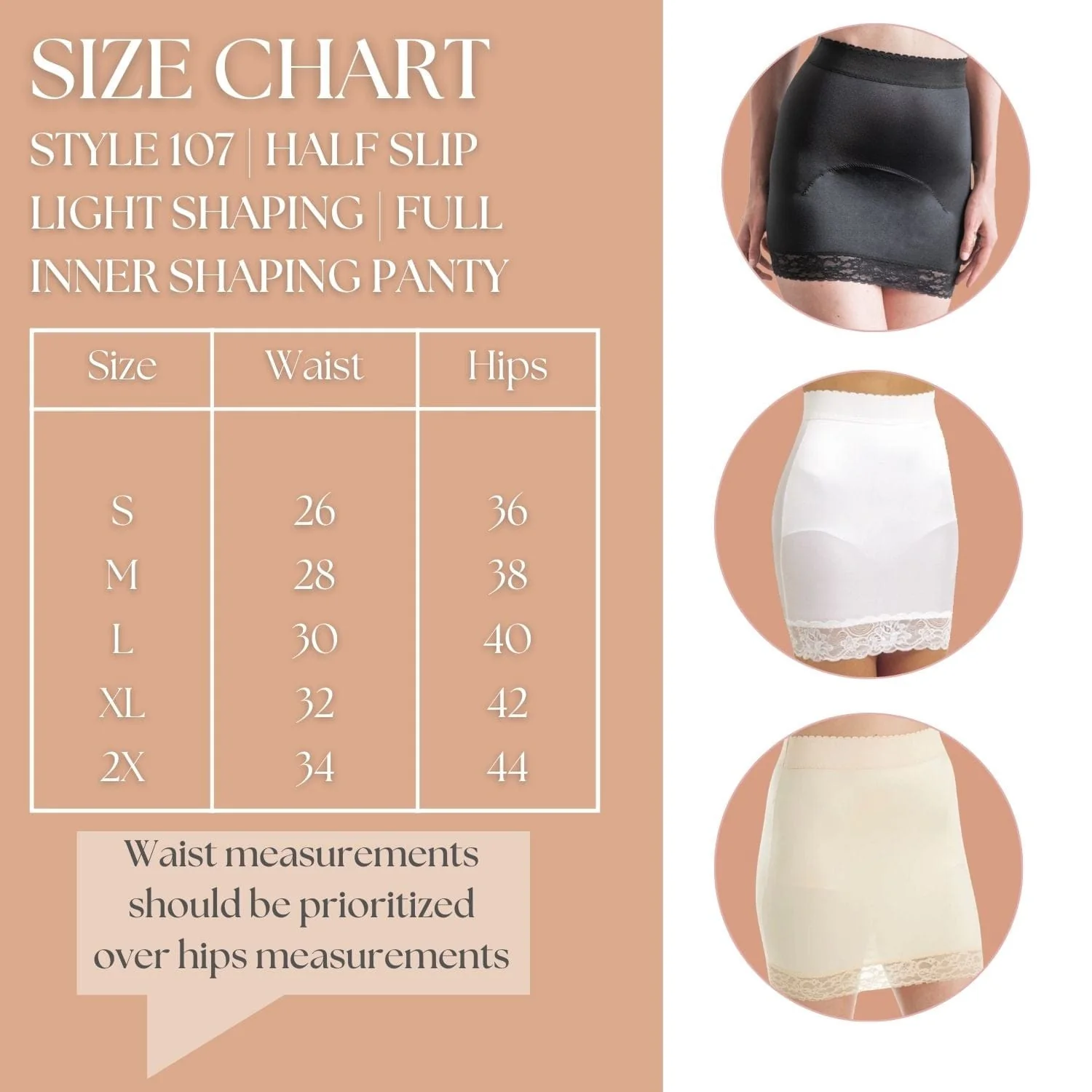 Style 107 | Half Slip Light Shaping | Full Inner Shaping Panty - Image 11