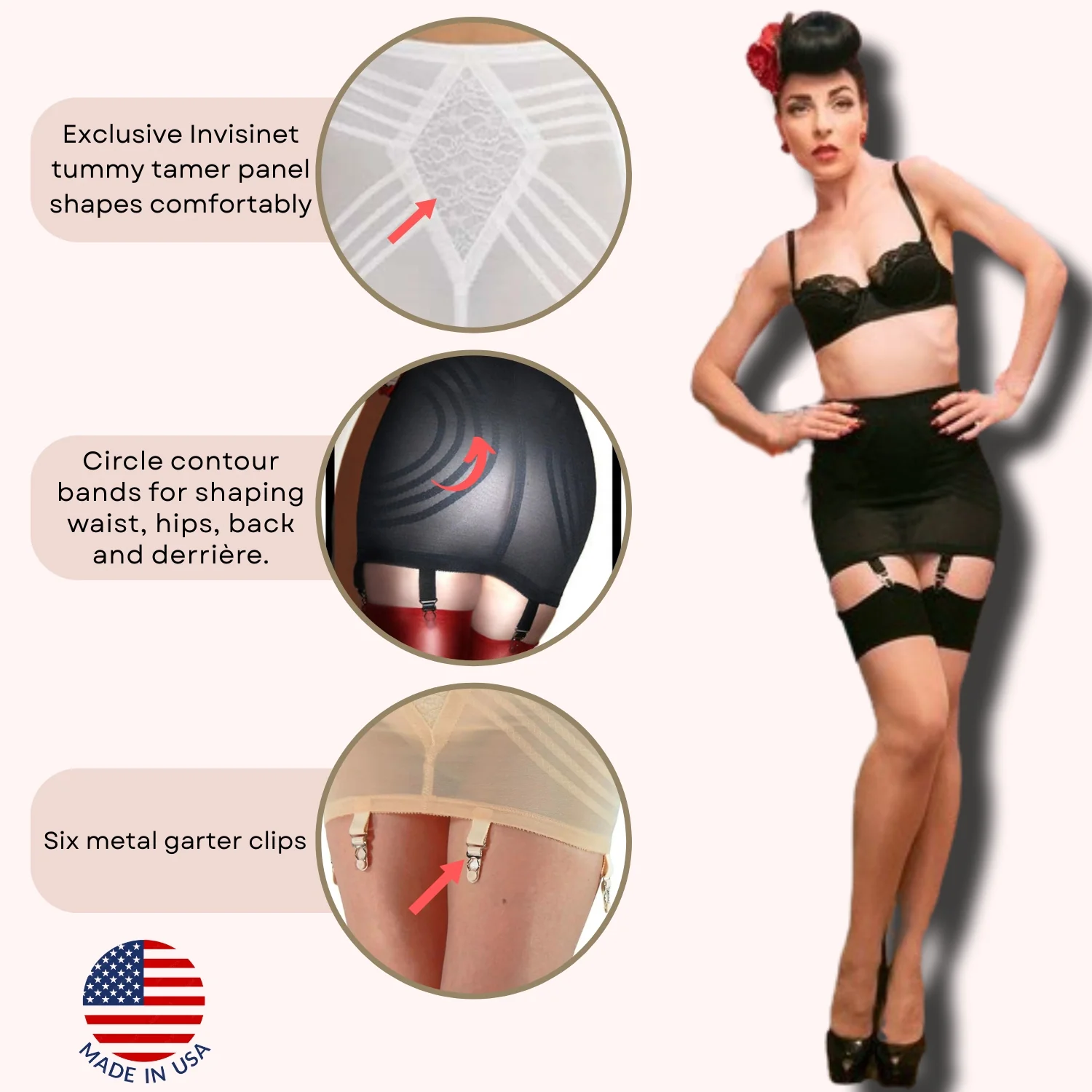 Style 1359 | Waistline Open Bottom Breathable Power Mesh Fabric | Firm to Extra Firm Support - Image 20