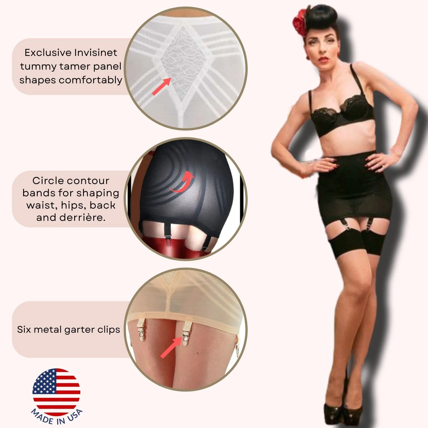 Style 1359 | Waistline Open Bottom Breathable Power Mesh Fabric | Firm to Extra Firm Support - Image 5