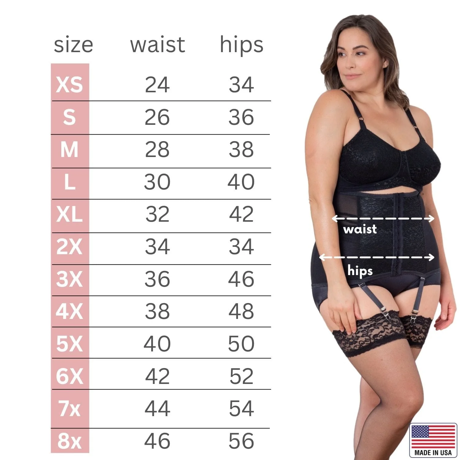 Style 21 | Waist Trainer / Girdle with Garters Firm Shaping - Image 14