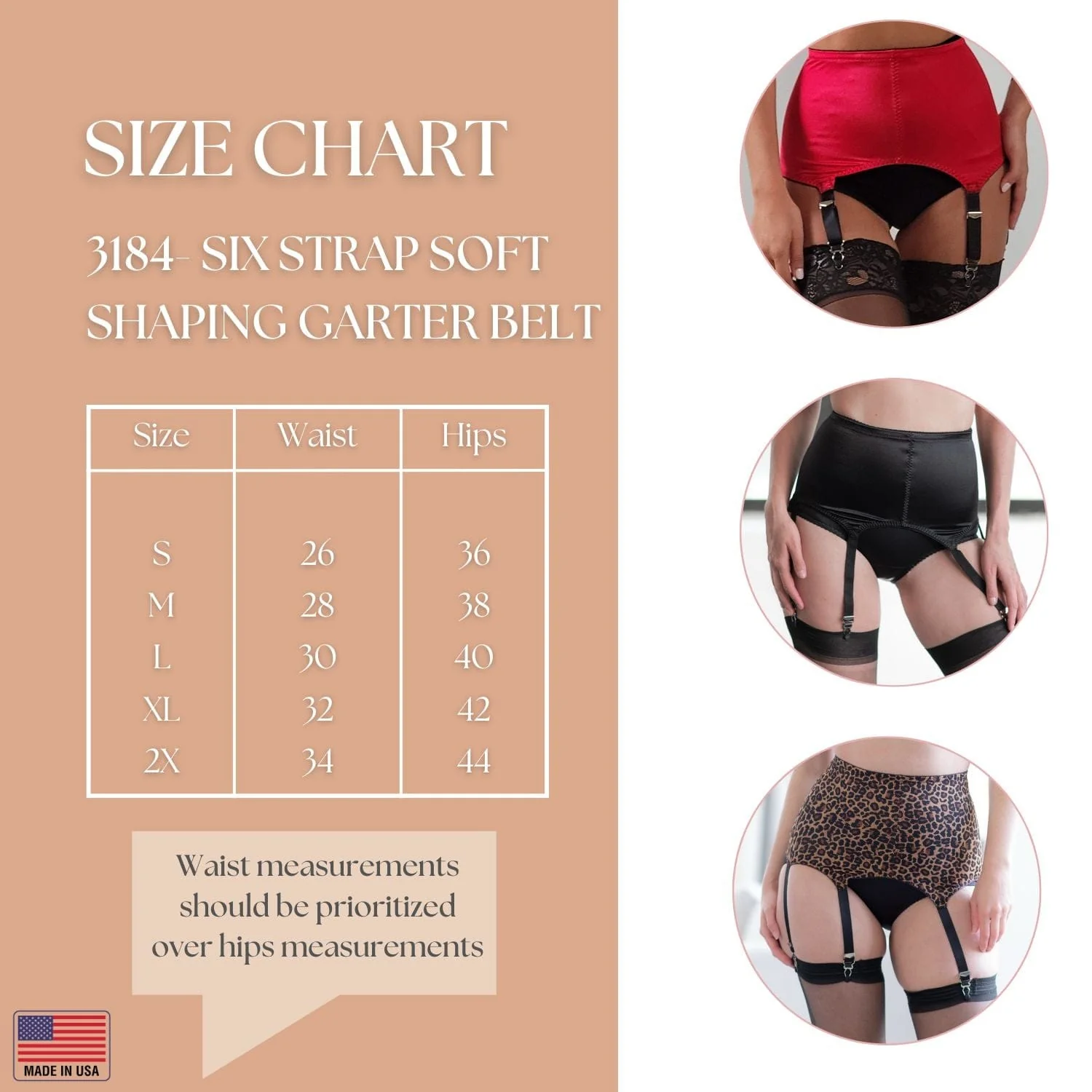 Style 3184 | Six Strap Soft Shaping Garter Belt - Image 7