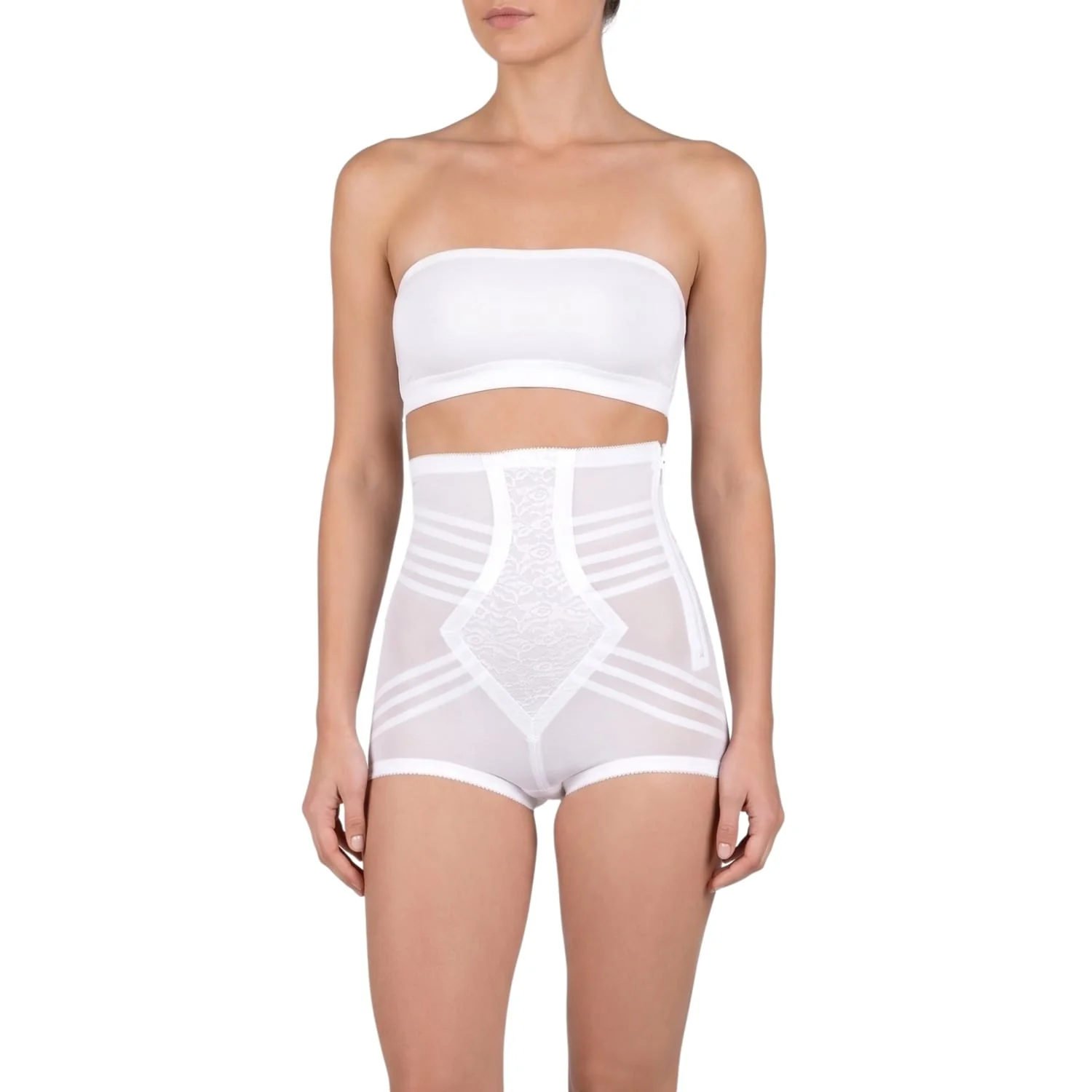 Style 6101 | High Waist Firm Shaping Panty with Zipper with Hook and Eye | Removable garters - Image 11