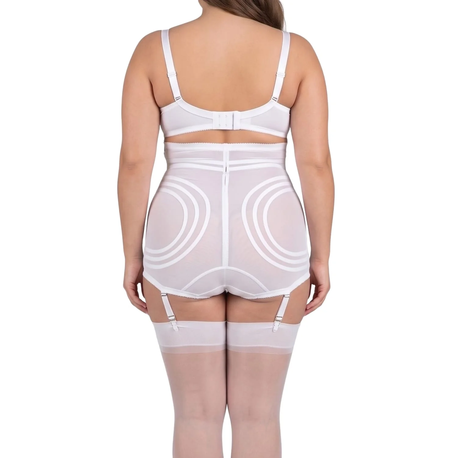 Style 6101 | High Waist Firm Shaping Panty with Zipper with Hook and Eye | Removable garters - Image 9
