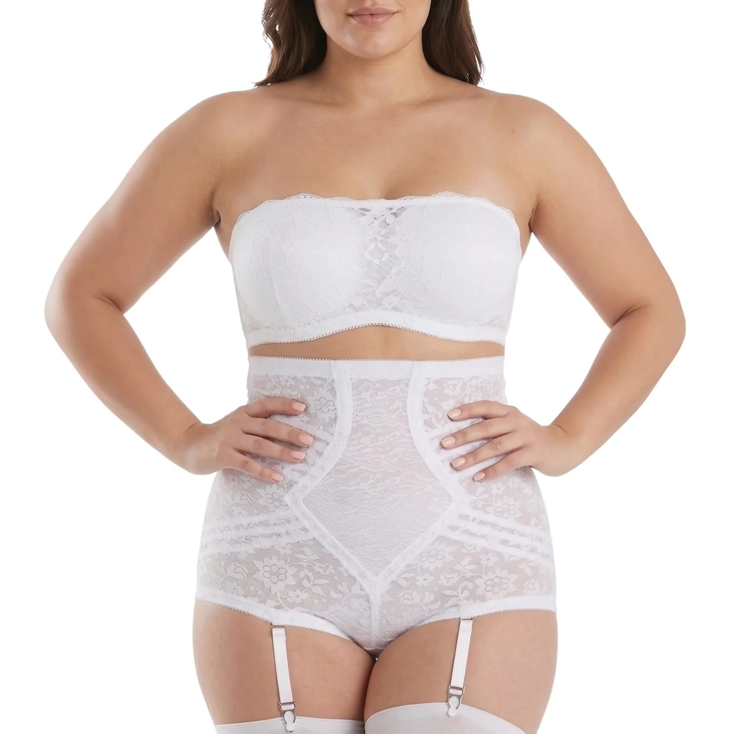 High Waist Extra Firm "No Roll" Panty Girdle with Detachable Garters | Style 6107 - Image 13