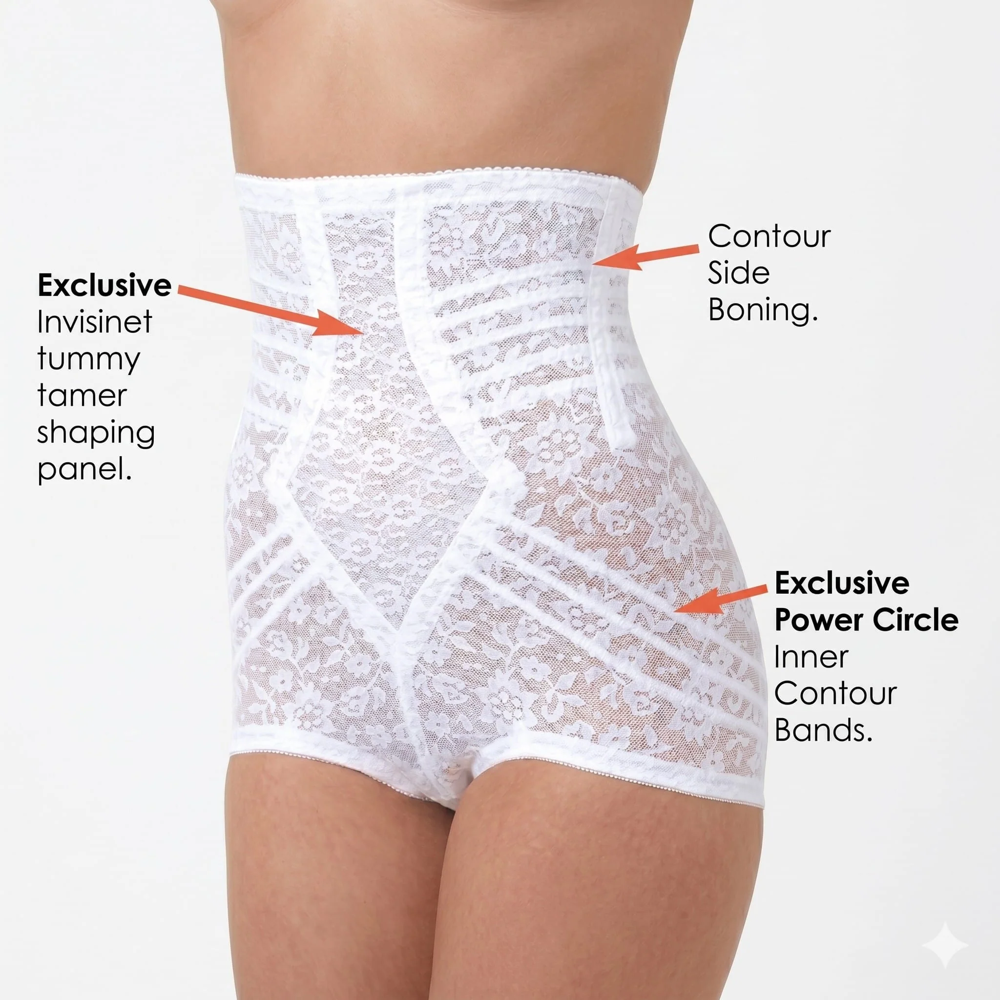 High Waist Extra Firm "No Roll" Panty Girdle with Detachable Garters | Style 6107 - Image 19