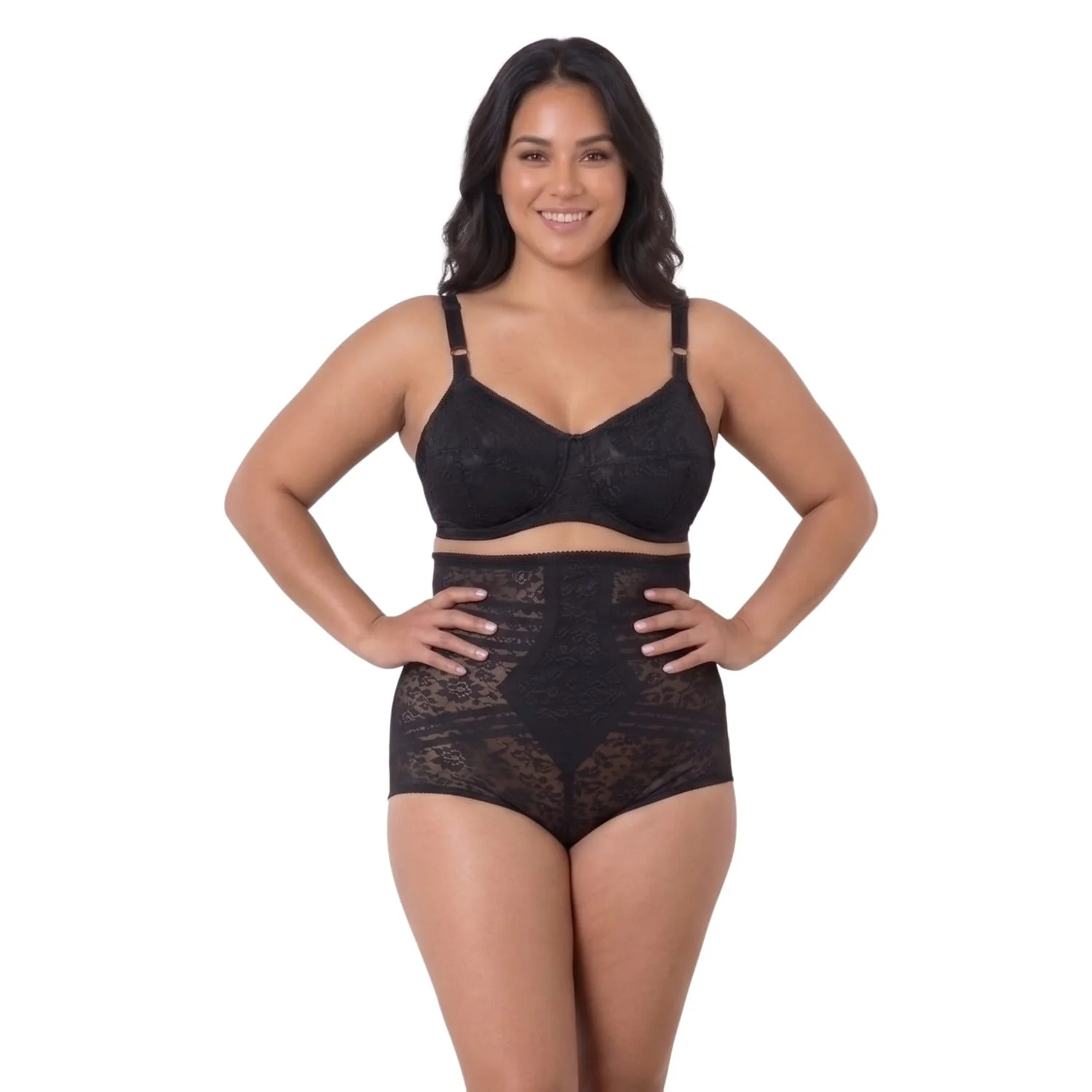 High Waist Extra Firm "No Roll" Panty Girdle with Detachable Garters | Style 6107 - Image 3