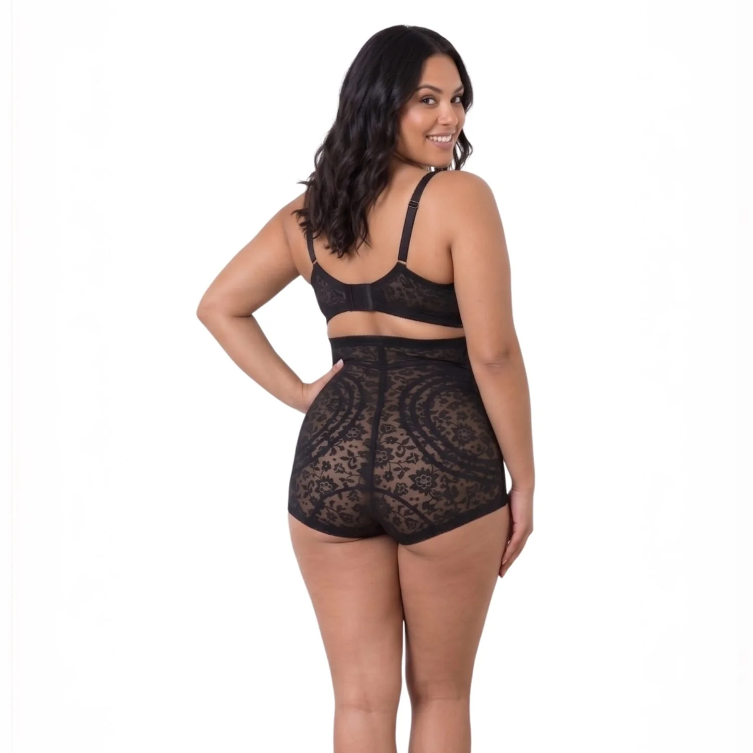 High Waist Extra Firm "No Roll" Panty Girdle with Detachable Garters | Style 6107 - Image 5