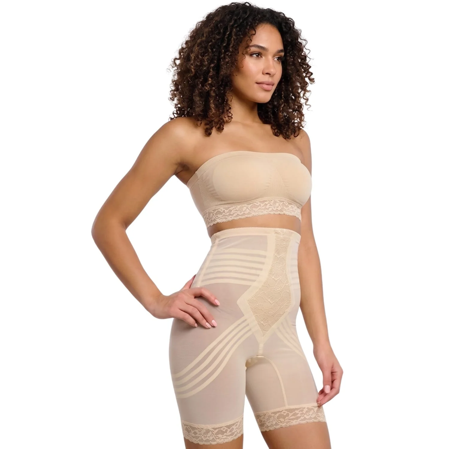 Style 6209 | Breathable High Waist Thigh Slimmer | No Roll Power Mesh Hourglass Shaper |  Firm to Extra Firm Support - Image 16