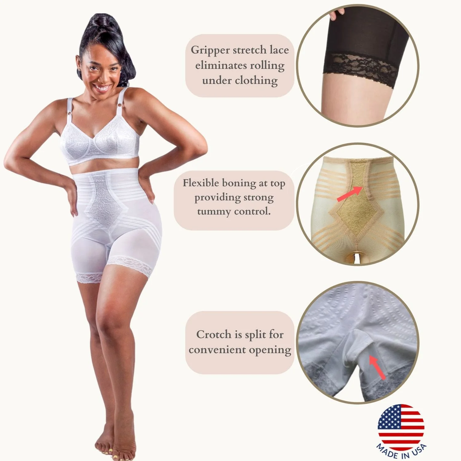 Style 6209 | Breathable High Waist Thigh Slimmer | No Roll Power Mesh Hourglass Shaper |  Firm to Extra Firm Support - Image 6