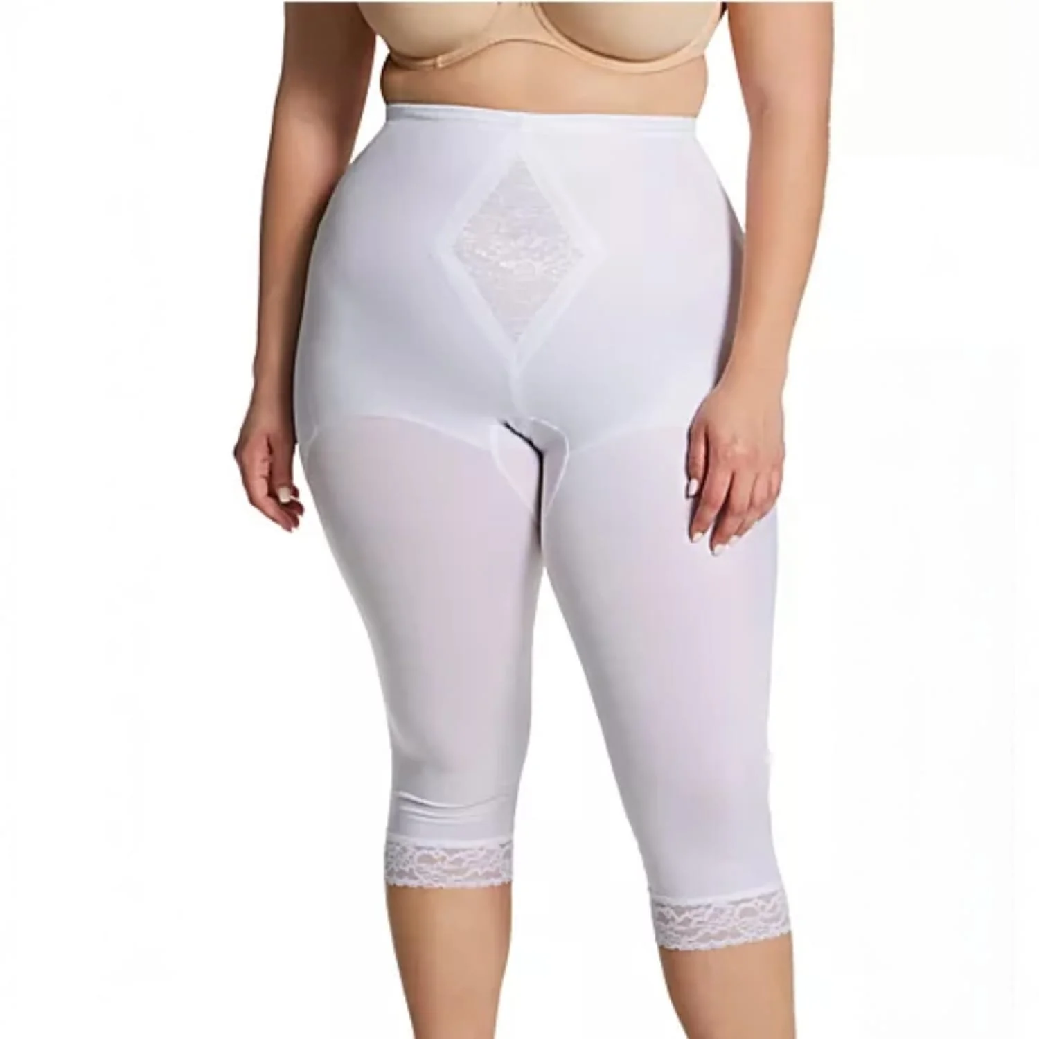 Style 6265 | Waistline Capri Pant Liner with Tummy Control Panel| Memory Compression Fabric | Medium Support - Image 10