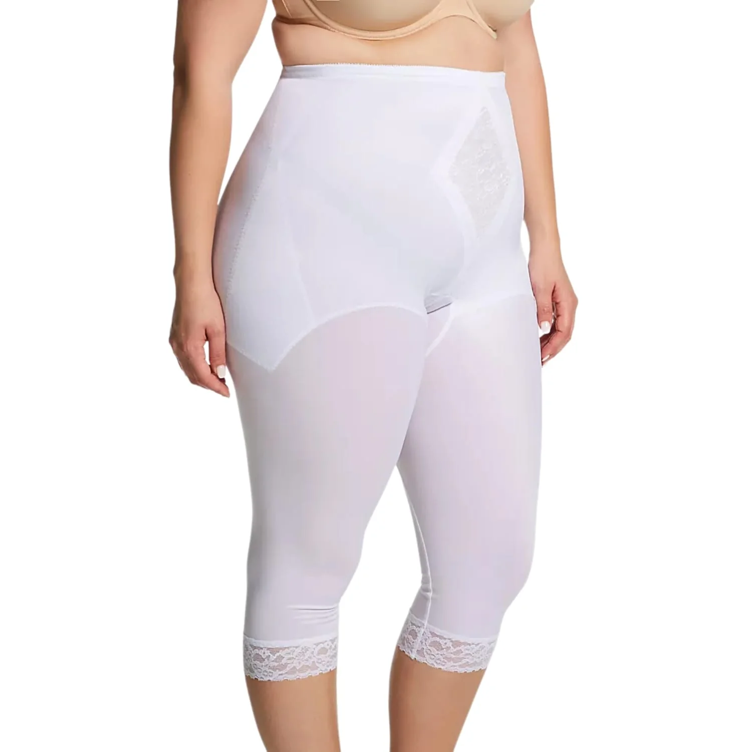 Style 6265 | Waistline Capri Pant Liner with Tummy Control Panel| Memory Compression Fabric | Medium Support - Image 11