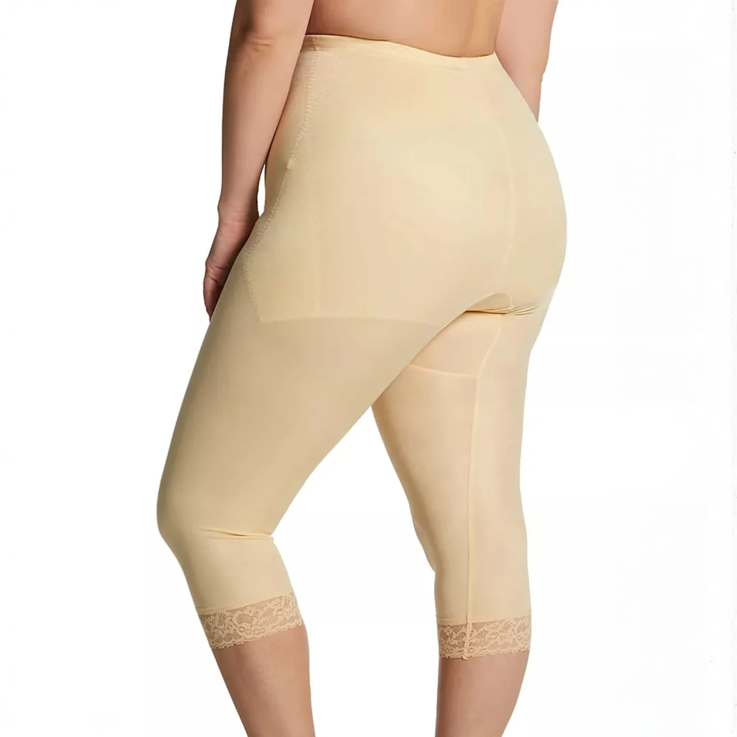 Style 6265 | Waistline Capri Pant Liner with Tummy Control Panel| Memory Compression Fabric | Medium Support - Image 20