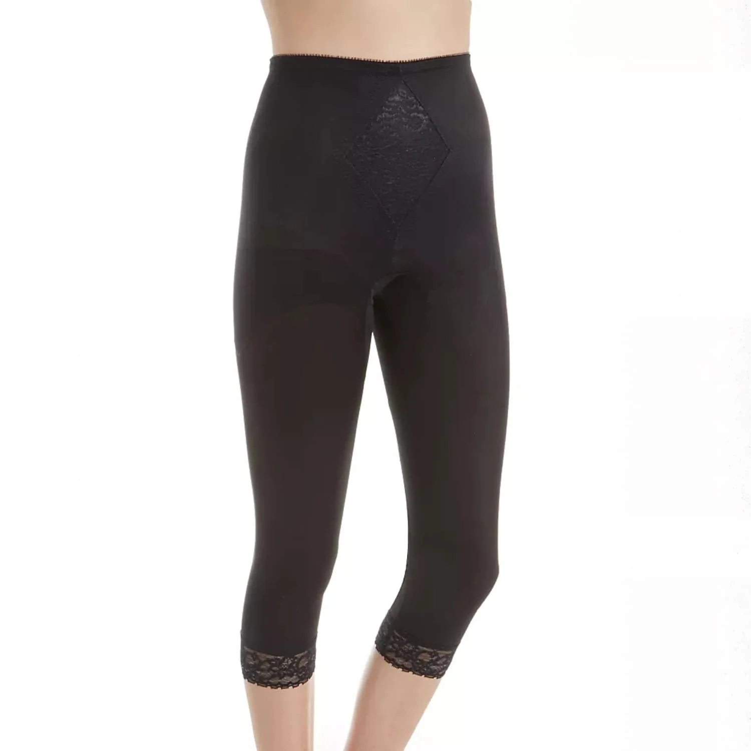 Style 6265 | Waistline Capri Pant Liner with Tummy Control Panel| Memory Compression Fabric | Medium Support - Image 4