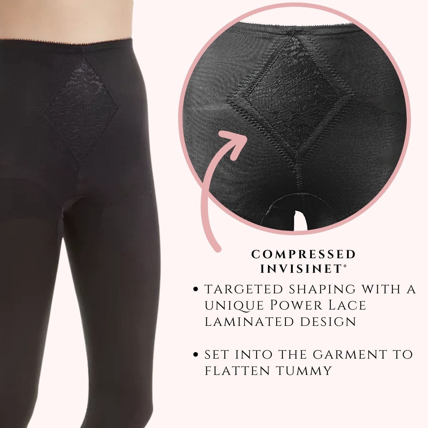 Style 6265 | Waistline Capri Pant Liner with Tummy Control Panel| Memory Compression Fabric | Medium Support - Image 5