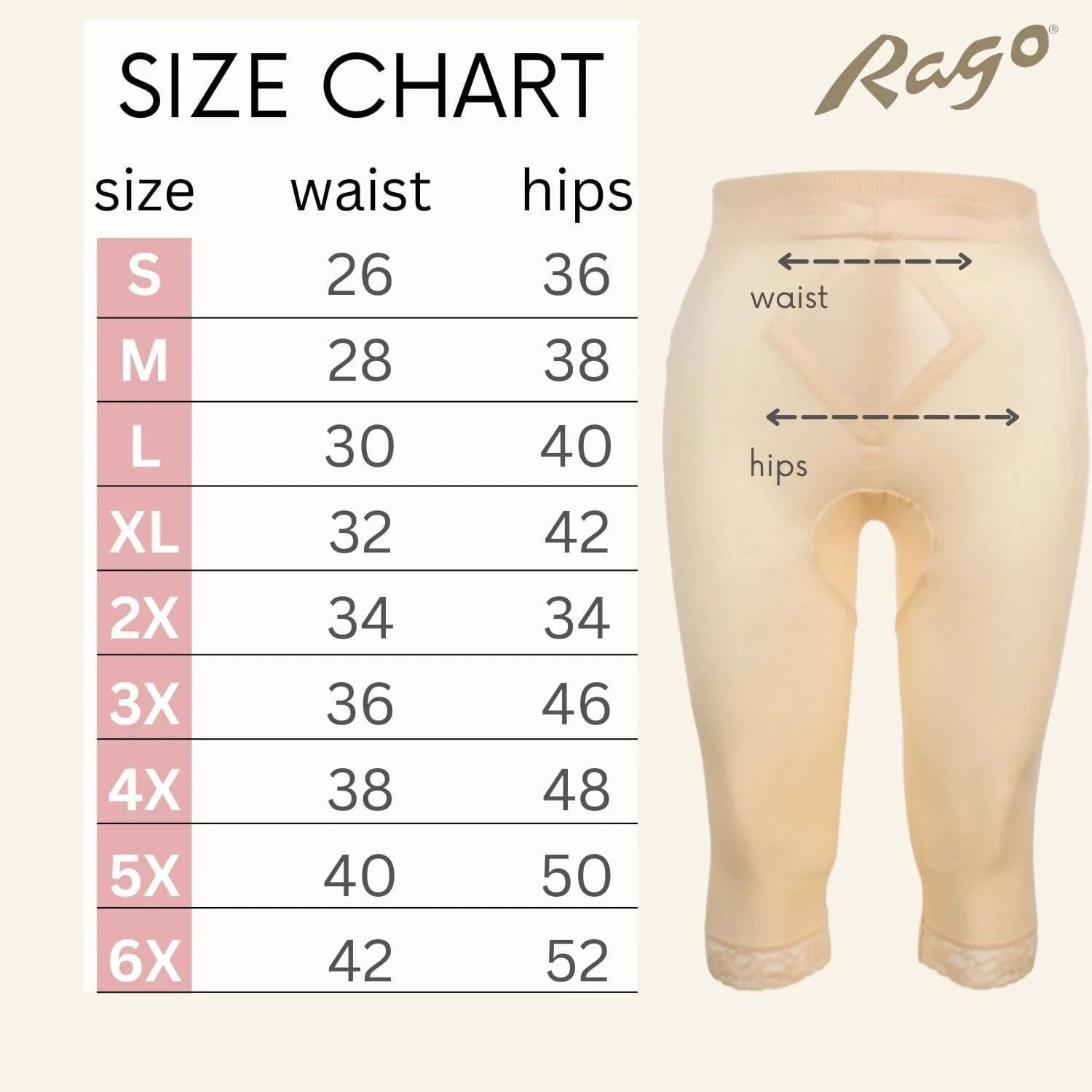 Style 6266 | High Waist Capri Pant Liner with Tummy Control Satin Panel| Memory Compression Fabric | Medium Support - Image 13