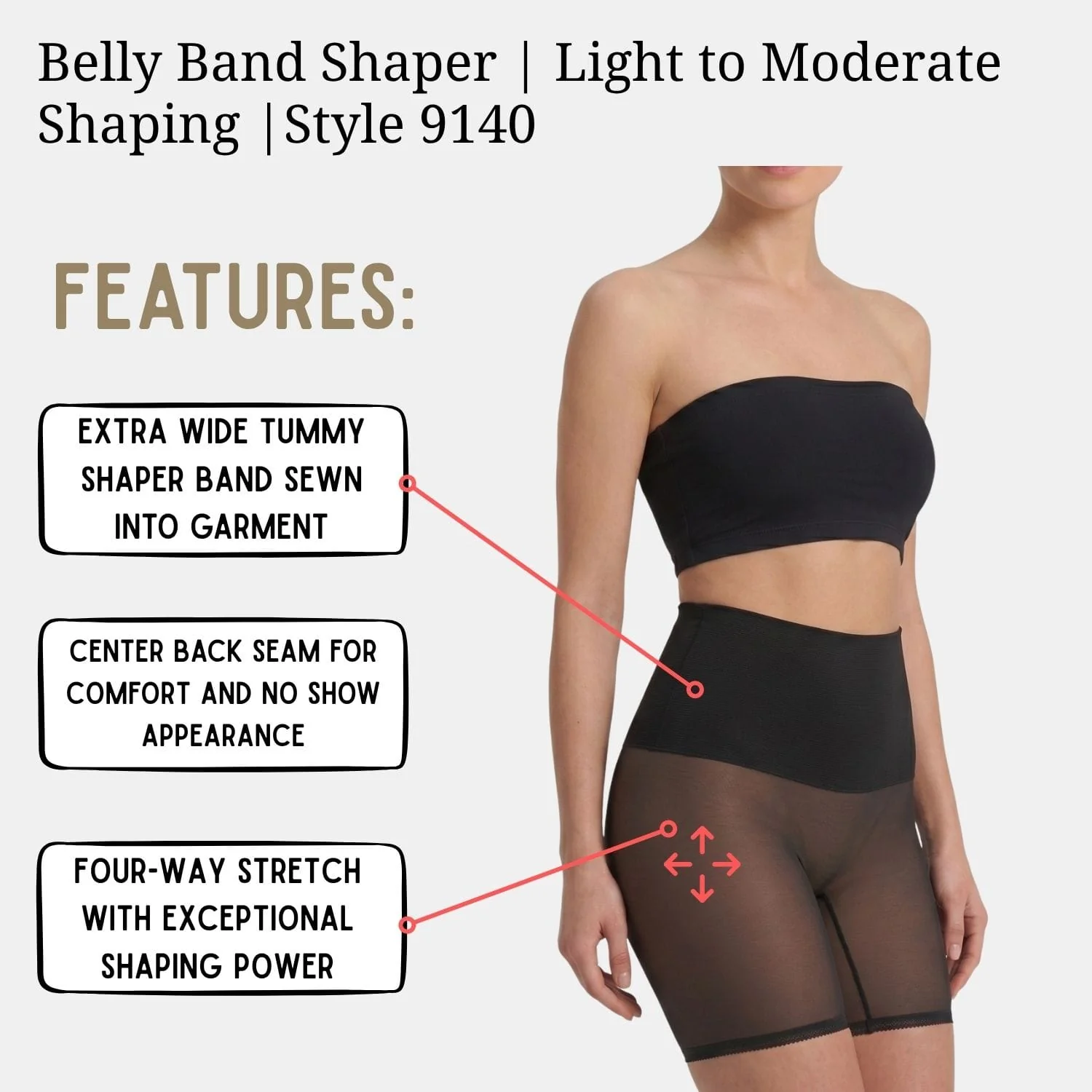 Style 9140 | Belly Band Shaper | Light to Moderate Shaping - Image 3