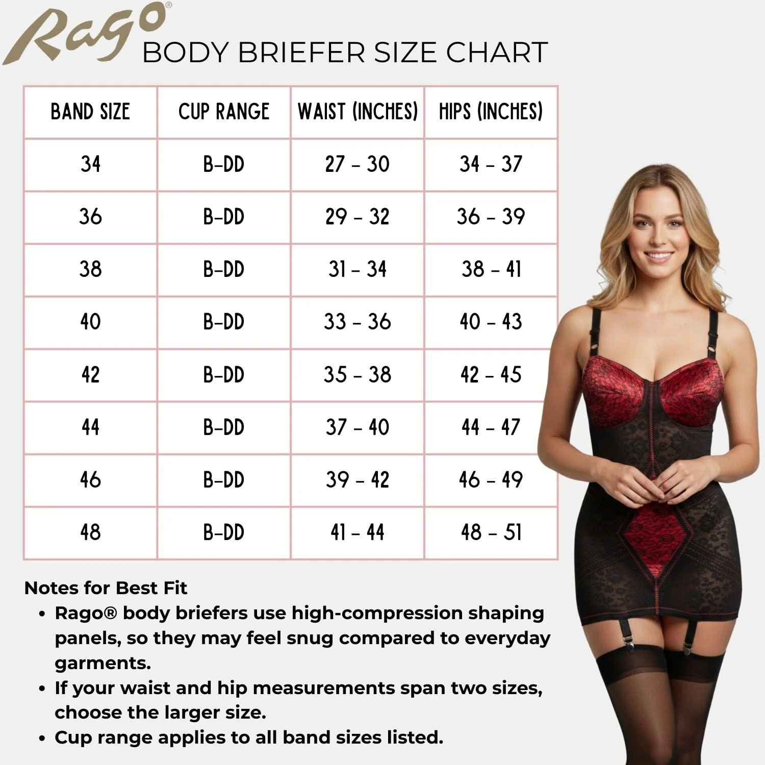 Style 9357 | Body Briefer Extra Firm Shaping  - Red/Black - Image 7